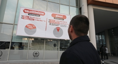 AKHİSAR BELEDİYESİ 5 YILDIR DAHA ŞEFFAF; GELİR-GİDER TABLOSU BELEDİYEYE ASILDI