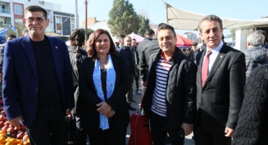 AYDIN BÜYÜKŞEHİR BELEDİYE BAŞKANI ÇERÇİOĞLU CUMARTESİ PAZARI’NDA VATANDAŞLARLA BULUŞTU