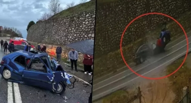 Düzce'de İki otomobil kafa kafaya çarpıştı