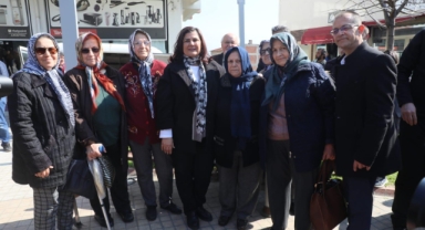 Aydın Büyükşehir Belediye Başkanı Özlem Çerçioğlu'na Kuyucak'ta Sevgi Seli