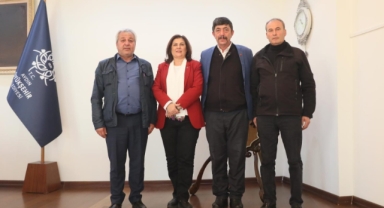 ÇİNELİ MUHTARLARDAN BAŞKAN ÇERÇİOĞLU'NA ZİYARET