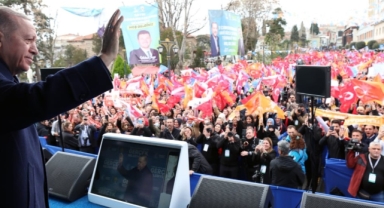 Erdoğan mitinginde muhalefeti hedef aldı