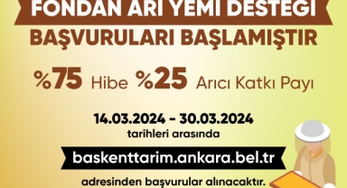 ANKARA BÜYÜKŞEHİR BELEDİYESİNDEN ARICILARA FONDAN ARI YEMİ DESTEĞİ