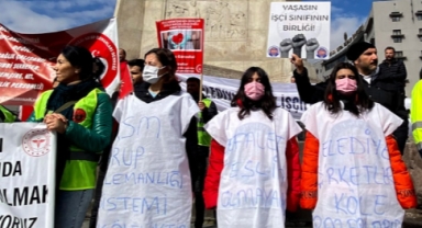 Ankara'da kefenli eylem
