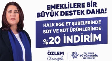 Aydın Büyükşehir Belediye Başkanı Özlem Çerçioğlu'ndan Emekliye Bir Destek Daha