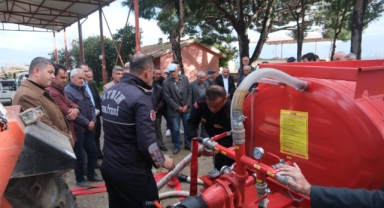 AYDIN BÜYÜKŞEHİR BELEDİYESİ’NİN YANGIN SÖNDÜRME TANKERİ DAĞITIMI SÜRÜYOR