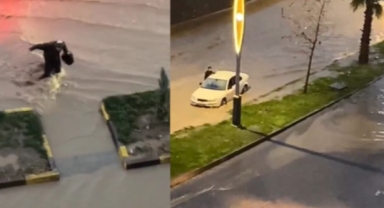 Cadde ve sokaklar göle döndü