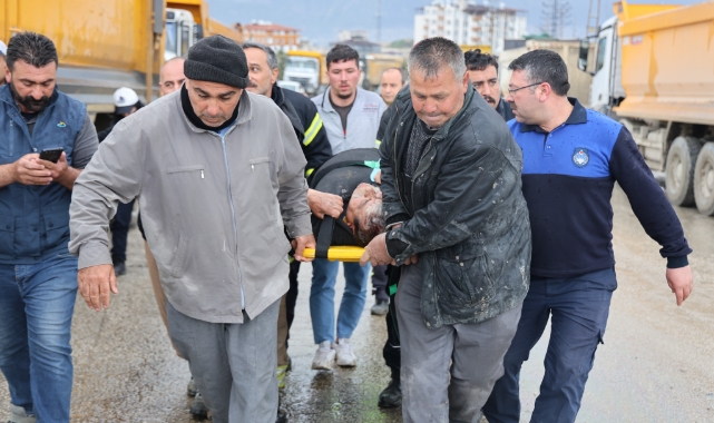 Hafriyat kamyonları kafa kafaya çarpıştı: 3 yaralı