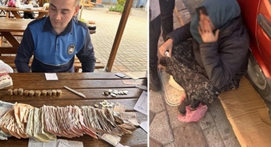 Dilencinin üzerinden 23 bin lira para çıkartıldı