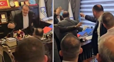 Eski başkan çiçek fırlattığı milletvekiline küfretti