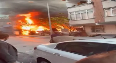 İstanbul'da gecekondu cayır cayır yandı