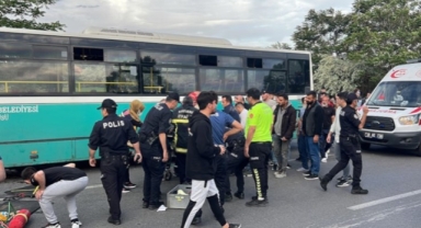 Anne ve oğlu otobüsün altında kaldı