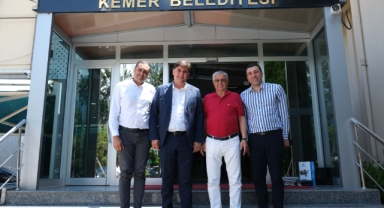 Fethiye Belediye Başkanı Karaca'dan Kemer Belediye Başkanı Necati Topaloğlu'na ziyaret 