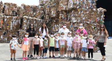 Kemerli Öğrenciler geri dönüşüm tesisini gezdi