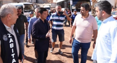 Marmaris Belediye Başkanı Acar Ünlü, Sinpaş'ın inşaatını denetlemek üzere inşaata baskın yaptı