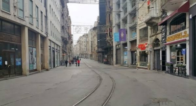 Yasak sonrası İstiklal Caddesi boş kaldı