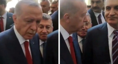 Kadın muhabirin ojeleri Erdoğan'ı şaşırttı