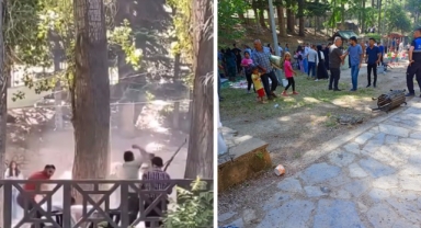 Piknik alanı savaş alanına döndü