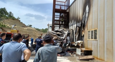 Silah fabrikasında yangın çıktı 