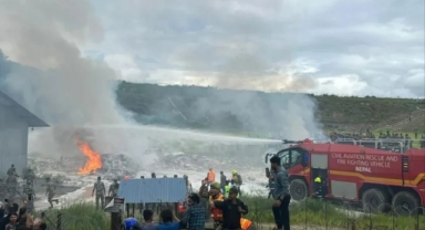 19 kişiyi taşıyan uçak kalkış sırasında pistten çıktı