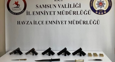 Havza'da Tabanca ve Bıçak Operasyonu 