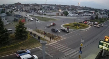 Kavşağa kontrolsüz girdi