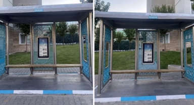 Menzil'de otobüs durakları kadın-erkek diye ayrıldı