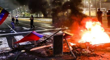 Venezuela'da seçim protestosu