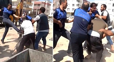 Zabıta ile seyyar satıcı arasında tekme tokat kavga