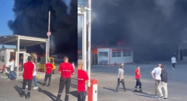 İstanbul'da markette korkutan yangın