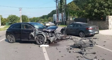 Otomobil ve cipin karıştığı kaza!