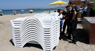 Sahilde şezlong satanlara para cezası