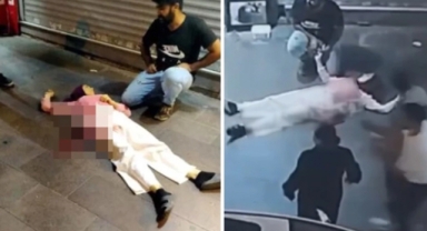 Sokak ortasında eşini defalarca bıçakladı