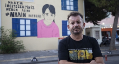 Elektrik trafosuna Narin Güran'ın resmi yapıldı