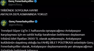 Fenerbahçe Taraftar Grubu Genç Fenerbahçeliler, Antalyaspor Maçına Gitmeme Kararı Aldı