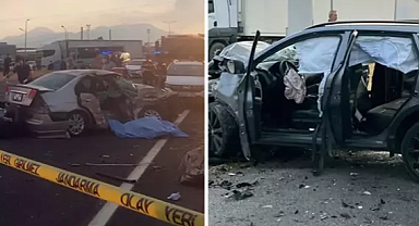 Hurdaya dönen araçta kimse sağ çıkmadı 