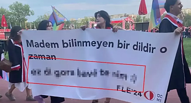 ODTÜ mezuniyet töreninde skandal pankart 