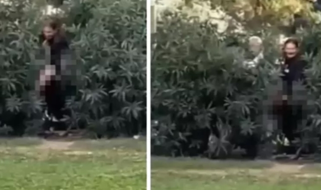 Çalılıklarda ilişkiye giren iki erkek yakalandı