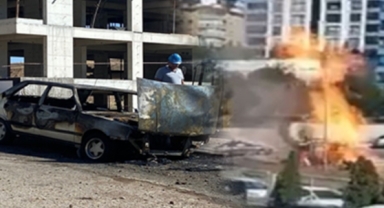 Doğal gaz sızıntısı alev aldı