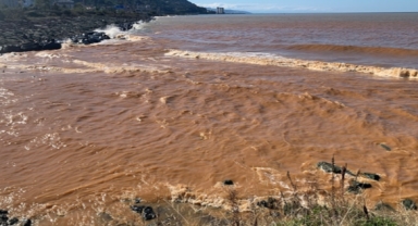 Rize'de denizin rengi değişti