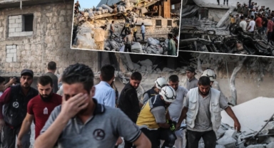 Rus savaş uçakları İdlib'i vurdu