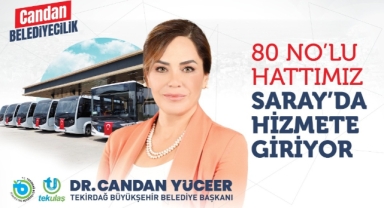 Tekirdağ Büyükşehir Belediyesi’nden Yeni Ulaşım Hizmeti: 80 No’lu Hat Saray’da Başlıyor