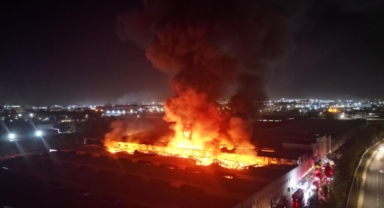 Tekirdağ'da fabrikada yangın