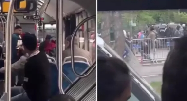 Batman'da genç kızdan otobüs şoförüne tepki