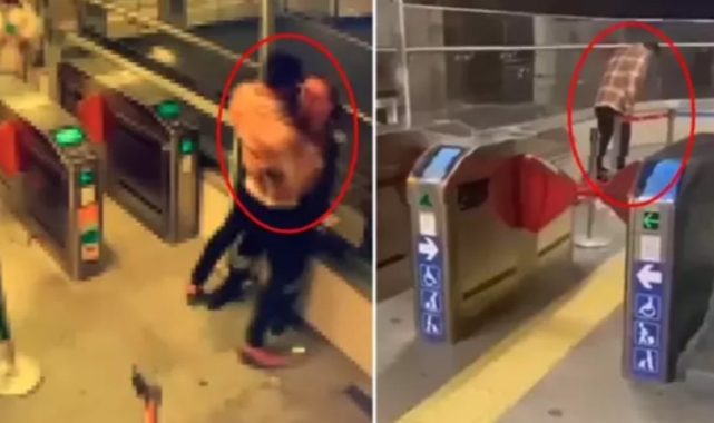 Güvenlik görevlisi çevredekileri rahatsız eden yolcuyu vurdu
