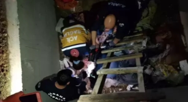 İnşaat Halinde Kuyuya Düşen Kişi Kurtarıldı