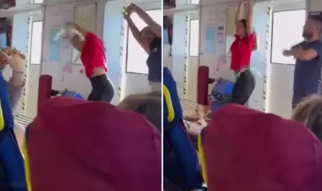 İzmir'de vatandaşlar vapurda sabah sporu yaptı