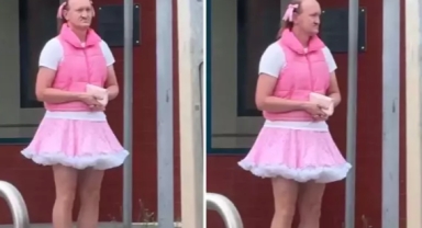 Koca adam kendini Barbie sanıyor