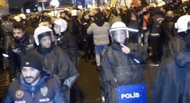 Beyoğlu'ndaki eyleme polis müdahalesi