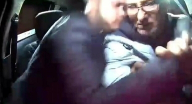 Takside dehşet kamerada